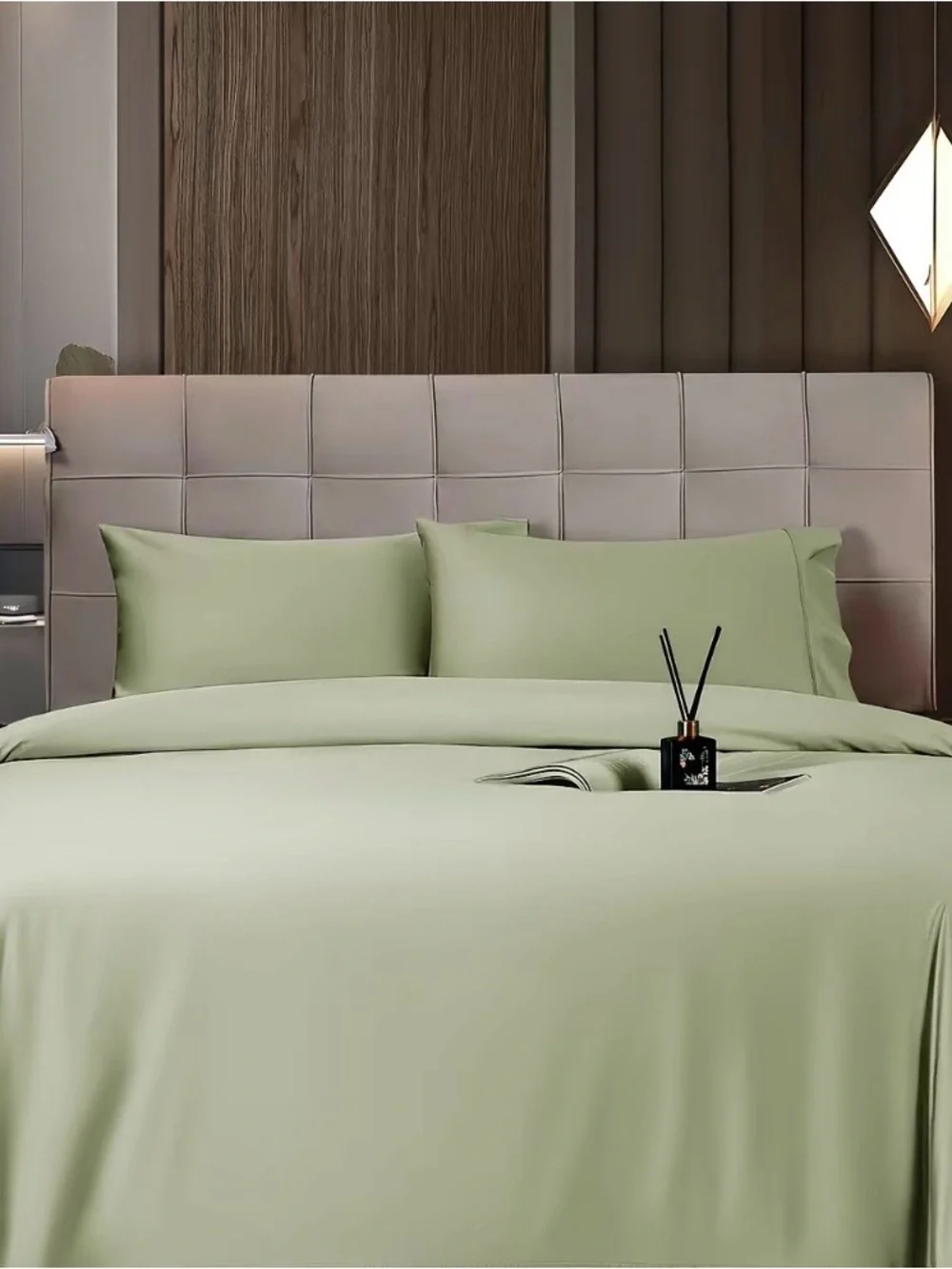 Luxuriously Soft Bambou Sheet Set Soft Sage Green Bedding Set NIB